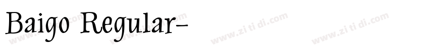 Baigo Regular字体转换